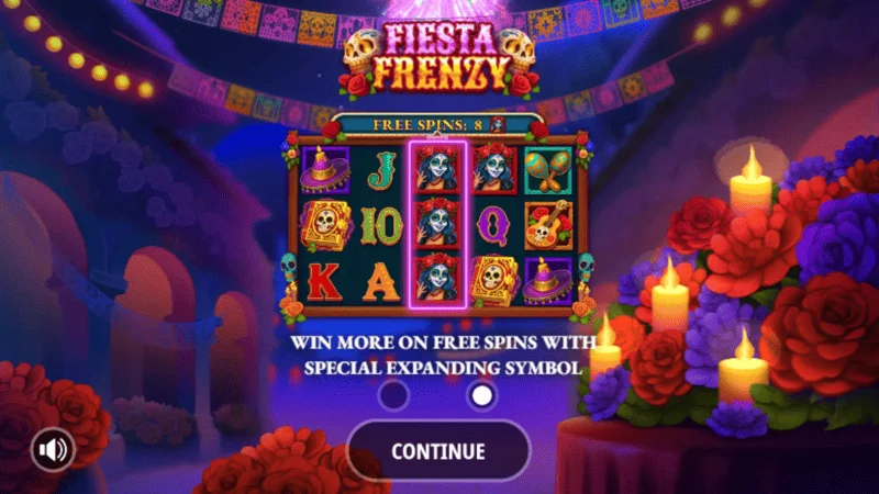 Fiesta Frenzy - Príomh-Roghchlár agus Socruithe Geall